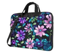 BOAIHH Sac léger pour ordinateur portable avec imprimé camélia violet tendance beau et simple pour les voyages d'affaires au bureau, Noir , 14 inch