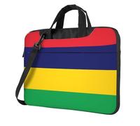 BOAIHH Sac léger pour ordinateur portable avec imprimé drapeau de l'île Maurice beau et simple pour les voyages d'affaires au bureau, Noir , 14 inch