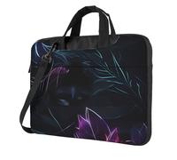 BOAIHH Sac léger pour ordinateur portable avec imprimé mystère noir tendance, beau et simple pour les voyages d'affaires au bureau, Noir , 15.6 inch