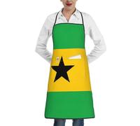 BOAIHH Tablier multifonctionnel Drapeau de Sao Tomé et Principe Confortable Protection et Résistant à l'huile Convient pour divers lieux de restauration