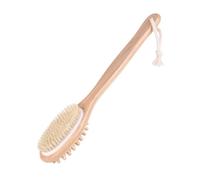BoAn Brosse à sec pour le corps avec long manche et double face, brosse sèche pour le corps contre la cellulite et la lymphatique, brosse de bain pour la douche, le dos et le masseur de cellulite