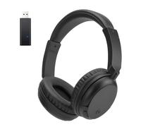 Boannice Casque TV sans Fil pour Seniors et Adultes, Casque Supra-auriculaire 2.4G et Bluetooth 5.3 avec Émetteur USB, Latence Ultra-Faible, 10 Heures d'Autonomie pour TV, PC et Appareils Audio