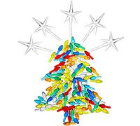 Boao 100 Pièces Ampoules d'arbre de Noël en Plastique et 5 Étoiles Remplacement Ampoules d'arbre pour Décorations d'Arbres de Noël en Céramique