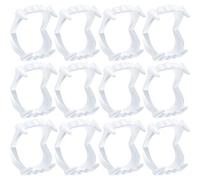 Boao 12 Pièces Dents de Vampire en Canines Blancs Effrayant Halloween Loup-Garou de Monstre Canines de Zombie Déguisement de Fête d Halloween Adultes Adolescents