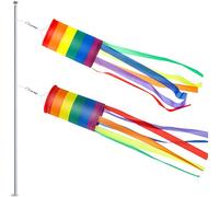 BOAO 2 Pièces Manche à Air Extérieur Manche à Air Arc-en-Ciel 60 cm