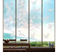 Boao 20 Pièces Autocollants Anti-Collision Oiseaux de Fenêtre Larges Stickers Vitre Anti Collision Oiseaux, Protection de Porte en Verre et Sauvez l'Oiseau, Translucides/Poussiéreux
