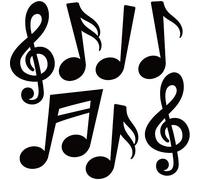 Boao 40 Pièces Découpes de Notes de Musique Décorations de Fête de Musique Silhouette de Notes de Musique pour Concert de Musique Fête à Thème des Années 50 Baby Shower
