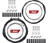 Boao Câble de Transmission de Vélo Universel Câble de Dérailleur de Changement de Vélo et Câble de Frein Kit pour Réparation de Vélo de Montagne Vélo de Route (Noir)