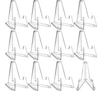 Boao Lot de 12 mini chevalets en acrylique transparent, 5,7 cm de haut