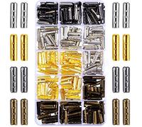 Boao Lot de 200 embouts à 3 trous en métal pour lacets Parfait pour baskets en toile Pour réparer soi-même ses lacets Coloris assortis 20 mm de longueur