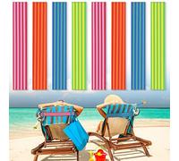 Boao Lot de 8 Bandes élastiques Coupe-Vent pour chaises de Plage, chaises de croisière, chaises de Plage, chaises de Piscine, Accessoires de Plage pour l'été (Style Vif, 40 x 5 cm)