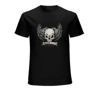 BOAONI Alter Bridge Skull with Wings Short Sleeve T-Shirt Black XL