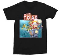 BOAONI Captain Toad Throwback T Shirt Pay Unisex 100% Cotton Short-Sleeve T-Shirts Black XXL