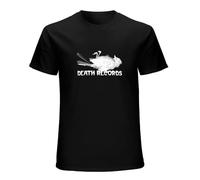 BOAONI Death Records Logo Retro Phantom of The Short Sleeve T-Shirt Black XL