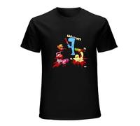 BOAONI Happy Tree Friends DIY Men Shirt Three Short Sleeve T-Shirt Black XXL