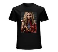 BOAONI Once Upon A Time Emma Swan Season 2 3 4 5 Short Sleeve T-Shirt Black XXL