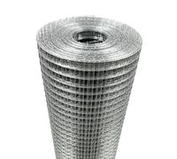 BOAOTX Grillage anti-campagnols - 1 m x 10 m - Largeur des mailles : 12,7 mm - Maille fine galvanisée - Pour parterre surélevé, lapin, lapin, souris