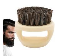 Boar Bristle Beard Brush - Comb, Facial Groomer for Hair Styling | Portable Handle with Oil and Balm Application, Men’s Care, Barber Tool for Home Travel and Shop