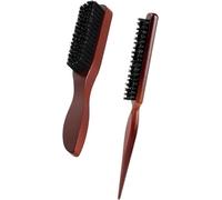 Boar Bristle Brush,2 X Hair Brushes,Boar Bristles,Boar Bristle Brushes For Long,Curly,Dry Or Damaged Hair For Women And Men