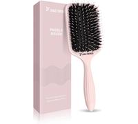 Boar Bristle Paddle Hair Brush With Boar Bristles And Nylon Pins For Women-Gentle Detangling,Scalp Massage & Reduce Hair Breakage-Ideal For All