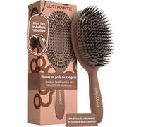 Boar Bristle Soft Brush-Boar Bristle Brush For Women,Boar Bristle Brush For Fine Hair,Boar Bristle Brush For Women-Chocolate Polish