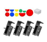 Board Clip - ABS, 0.63-0.71in Opening X 3.1in Doors Clamp Adjustable And Secure Reinforcement | Removable Alignment Support Cabinet Door Fixing Tool, Closet Door Clamp For Furniture Assembly