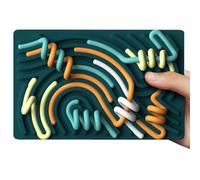 Board d'activité sensorielle, Jouet en Silicone avec 11 Cordes - soulagement du Stress Double Face pour Les Enfants 3+ et Adultes, Outil apaisant pour Le TDAH de l'Autisme, Comprend Un Sac