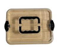 Board de charcuterie avec Couvercle, Tableaux de charcuterie en Bois Portables avec Couvercle Transparent verrouillable, Plateau Service Couvert pour Le Camping Pique-Nique