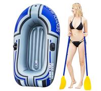 Board de radeau gonflable, radeau de piscine de bateau yacht gonflable pliable, kayak polyvalent avec des chambres à air indépendantes pour les tournées, flottant sur les lacs de bateau gonflable des