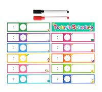 Board du calendrier - Tableau de routine au coucher, 28,5 x 6cm, routine quotidienne visuelle avec 12 cartes, complément-on, crampon de tout-petit pour les pour les en
