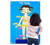 Board en feutre pour les tout-petits - 30pcs Body Parts Puzzle Ensemble, Aide à l'enseignement de l'éducation, kit narration interactif, jeu d'activité d'apprentissage précoce | éducation clas