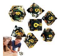 Board Game Dice, Liquid Core Dice, Polyhedral Dice Set, Resin Dice Accessories, Gamers Dice Set, Small Polyhedral Dice, Liquid Core Dice Set, Polyhedral Resin Dice, Resin Dice Set, Unique Dice For Rpg