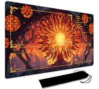 Board Game MTG Playmat + sac étanche noir, bords cousus, surface en caoutchouc lisse, MTG PlayMat avec zones (original PlayMat) (avec zone, 5)