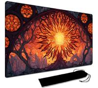 Board Game MTG Playmat + sac étanche noir, bords cousus, surface en caoutchouc lisse, MTG PlayMat avec zones (Original PlayMat) (No Zone, 5)