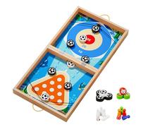 Board Games Kids, Wooden Educational Toy, 7-in-1 Tabletop Set, Interactive Learning Tool, Compact and Portable, for Preschool Travel Classroom Home Kindergarten, 8.66x8.66x1.97 inches