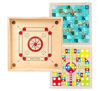Board, jeu de société, table en bois Classic Strike, Gameplay avec pièces de monnaie, amusement éducatif pour la famille, fluide pour grève, amants, familles, amis