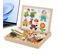 Board magnétique - 12,01 pouces jouets en bois authentiques pour, planches d'écriture avec fonction de dessin éducatif, jeux d'apprentissage pour la préscolaire, la classe, l'école, les garçon