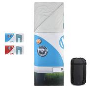 Board Masters Collection Combi - Sac de Couchage Individuel pour Le Camping et Les activités de Plein air Combi T1 (Bus Avant/Bleu)