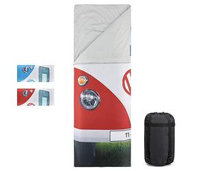 Board Masters Collection Combi - Sac de Couchage Individuel pour Le Camping et Les activités de Plein air Combi T1 (Bus Avant/Rouge)