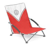 Board Masters Collection VW - Volkswagen Chaise Pliante de Plage avec Sac de Transport dans Le Design T1 Combi 70 cm Rouge