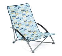 Board Masters - Volkswagen Chaise Basse Pliante de Camping et Plage avec accoudoirs et Motifs T1 Combi 70 cm (Multi Combi/Bleu)