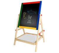 BOARD Tableau en bois double face avec craies, marqueur et éponge