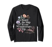 Board The Ship It's Our Anniversary Trip Cruise Couple - Manche Longue