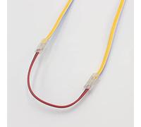 Boarda Connecteurs de bande LED COB,10Pcs 2-Pin Connector Gapless Solderless Connection, Connecting Wires or L Shape Connector for 5mm 8mm 10mm COB LED Strip (5MM, Dual Connector+15CM Cable)