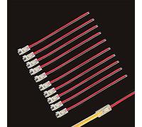 Boarda Connecteurs de bande LED COB,10Pcs 2-Pin Connector Gapless Solderless Connection, Connecting Wires or L Shape Connector for 5mm 8mm 10mm COB LED Strip (5MM, One Connector+15CM Cable)