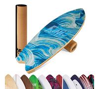 BoarderKING Planche d'équilibre, planche de surf pour adultes, enfants et tout-petits, planche en liège en bois, planche d'entraînement pour danseurs et yoga