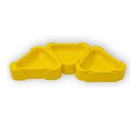 Boardgame Stuff - Lot de 3 Plateaux à Jetons Modulaires - Accessoires pour Jeux de Société - Bacs de Rangement pour Pions, Ressources et Pièces - Organisateur de Jetons et Composants (Jaune)