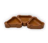 Boardgame Stuff - Lot de 3 Plateaux à Jetons Modulaires - Accessoires pour Jeux de Société - Bacs de Rangement pour Pions, Ressources et Pièces - Organisateur de Jetons et Composants (Marron)