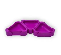 Boardgame Stuff - Lot de 3 Plateaux à Jetons Modulaires - Accessoires pour Jeux de Société - Bacs de Rangement pour Pions, Ressources et Pièces - Organisateur de Jetons et Composants (Violet)