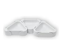 Boardgame Stuff - Lot de 3 Plateaux à Jetons Modulaires - Accessoires pour Jeux de Société - Bacs de Rangement pour Pions, Ressources et Pièces - Organisateur de Jetons et Composants (Blanc)